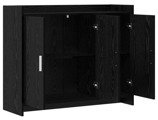 VidaXL Széf Fekete Tölgy 98,5 x 33 x 80 cm Szerelt Fa