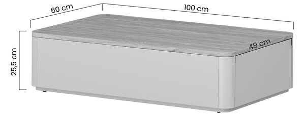Elivo dohányzóasztal 100 cm fiókokkal - eukaliptusz / baltic dune tölgy
