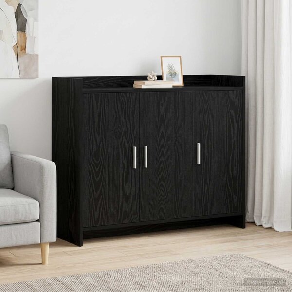 VidaXL Széf Fekete Tölgy 98,5 x 33 x 80 cm Szerelt Fa