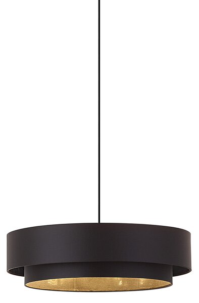 Modern függőlámpa fekete 50cm 3-lámpás - Drum Duo