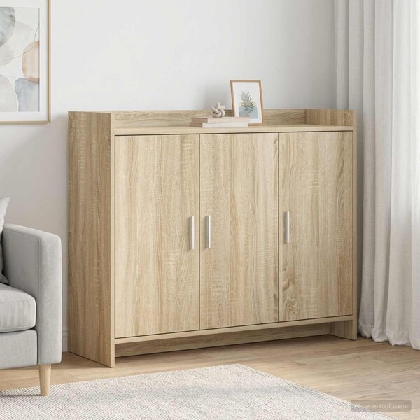 VidaXL Széf Sonoma Tölgy 98,5 x 33 x 80 cm Szerelt Fa