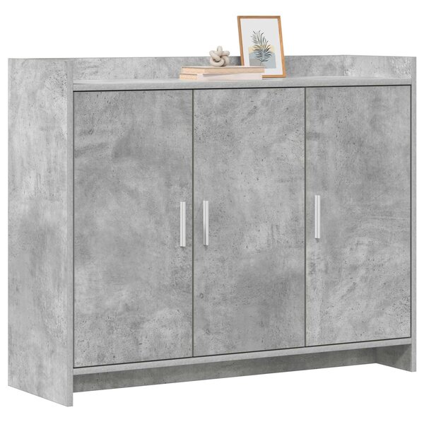 VidaXL Széf Betonszürke 98,5 x 33 x 80 cm Szerelt Fa