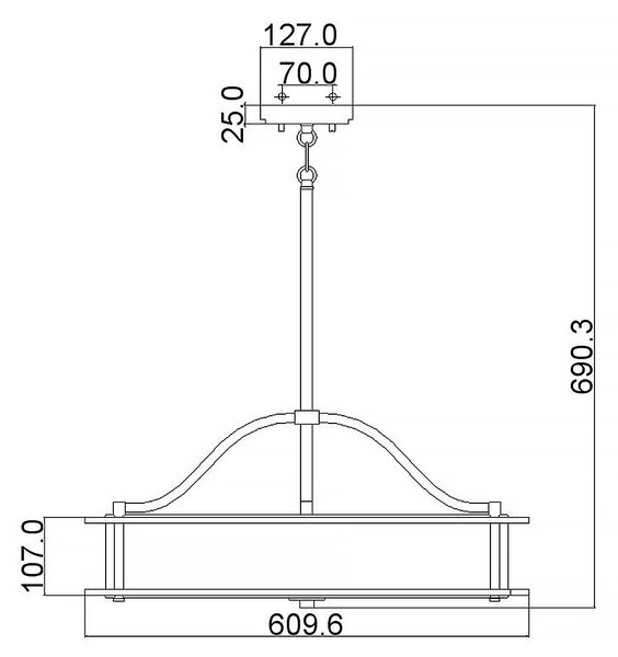Kichler klasszikus függeszték emory nikkel elskl-emory-p-m-oz
