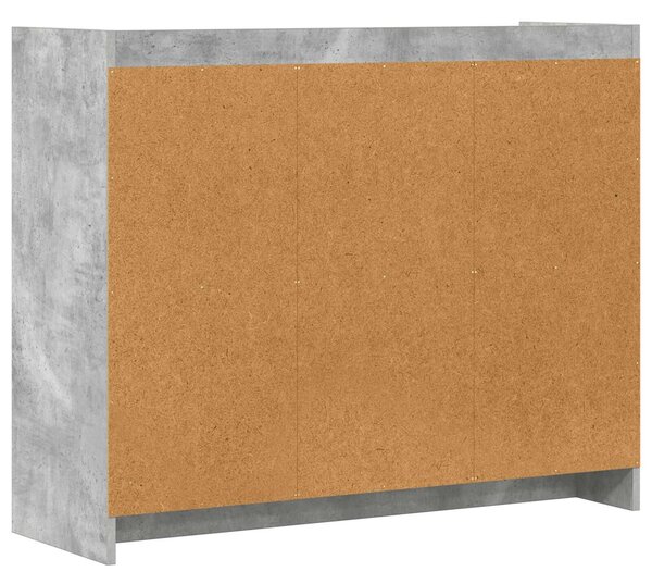 VidaXL Széf Betonszürke 98,5 x 33 x 80 cm Szerelt Fa