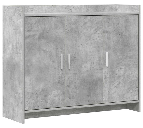 VidaXL Széf Betonszürke 98,5 x 33 x 80 cm Szerelt Fa