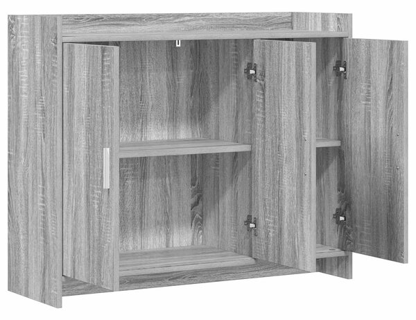 VidaXL Széf Szürke Sonoma 98,5 x 33 x 80 cm Szerelt Fa