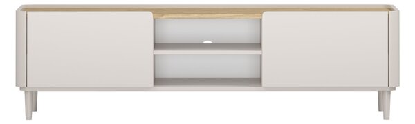 Elivo TV állvány 170 cm fém lábakon - kasmír / olajozott tölgy