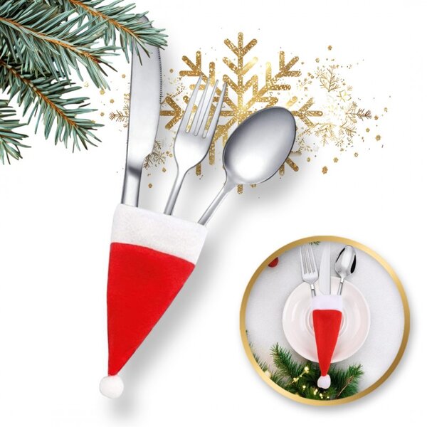 Evőeszköztartó SANTA POCKET piros, 1 db