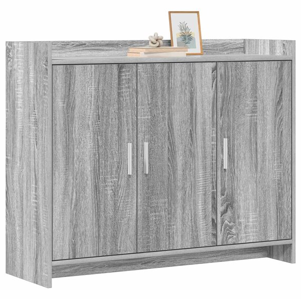 VidaXL Széf Szürke Sonoma 98,5 x 33 x 80 cm Szerelt Fa