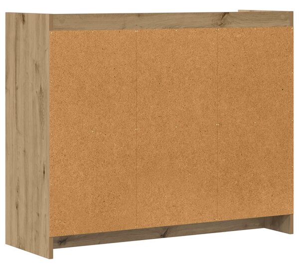 VidaXL Széf Kézműves Tölgy 98,5 x 33 x 80 cm Szerelt Fa