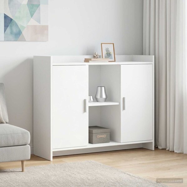 VidaXL Széf Fehér 98,5 x 33 x 80 cm Szerelt Fa