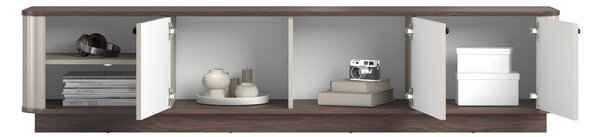 Vesper 3D TV szekrény 187 cm - kasmír / dió / fekete fogantyúk