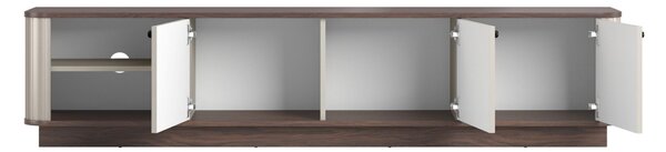 Vesper 3D TV szekrény 187 cm - kasmír / dió / fekete fogantyúk