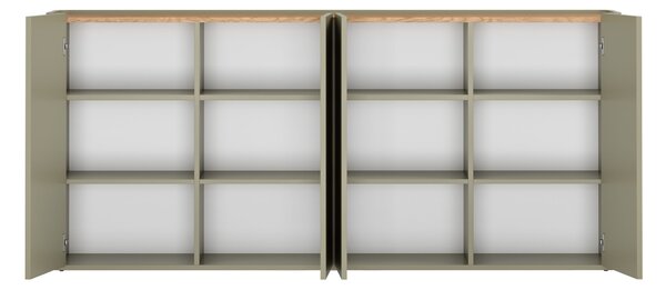 Elivo négyajtós komód 200 cm - eukaliptusz / baltic dune tölgy