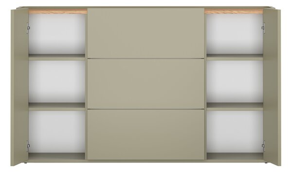 Elivo komód 150 cm fiókokkal - eukaliptusz / baltic dune tölgy