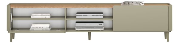 Elivo TV állvány 220 cm fém lábakon - eukaliptusz / baltic dune tölgy
