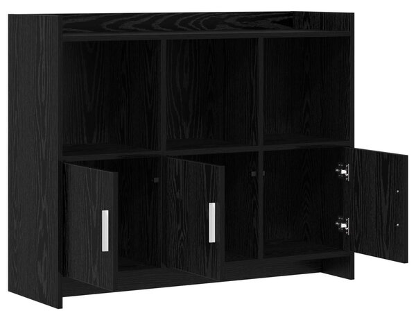 VidaXL Széf Fekete Tölgy 98,5 x 33 x 80 cm Szerelt Fa