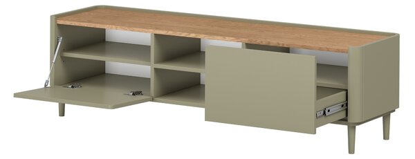 Elivo TV állvány 170 cm fém lábakon - eukaliptusz / baltic dune tölgy