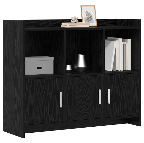 VidaXL Széf Fekete Tölgy 98,5 x 33 x 80 cm Szerelt Fa