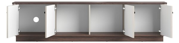 Vesper 4D TV-szekrény 187 cm talapzaton - kasmír / dió / fekete fogantyúk