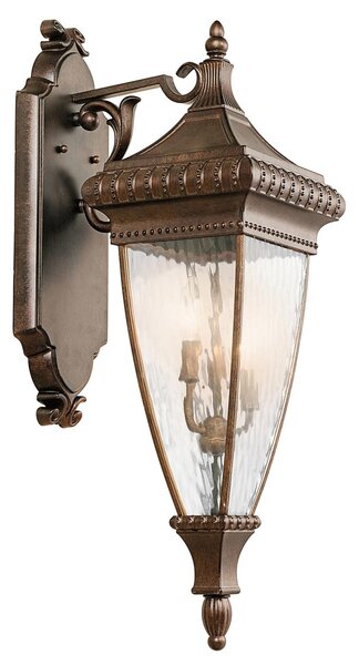 Kichler klasszikus kültéri fali lámpa venetian rain barna átlátszó elskl-venetian2-l IP44