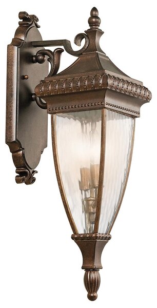Kichler klasszikus kültéri fali lámpa venetian rain barna átlátszó elskl-venetian2-m IP44