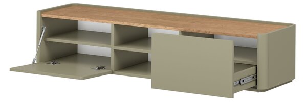 Elivo TV-szekrény 170 cm fiókkal - eukaliptusz / baltic dune tölgy