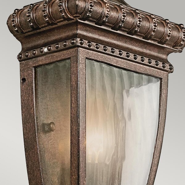 Kichler klasszikus kültéri fali lámpa venetian rain barna átlátszó elskl-venetian7-s IP44
