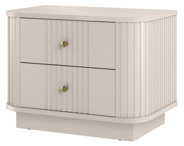 Vesper éjjeliszekrény készlet 2 db-os 56 cm - kasmír / arany fogantyúk