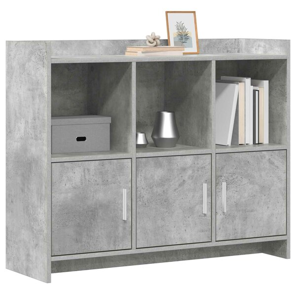 VidaXL Széf Betonszürke 98,5 x 33 x 80 cm Szerelt Fa