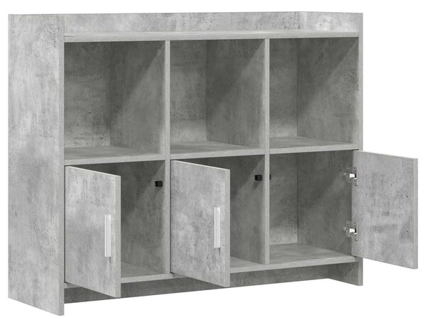 VidaXL Széf Betonszürke 98,5 x 33 x 80 cm Szerelt Fa
