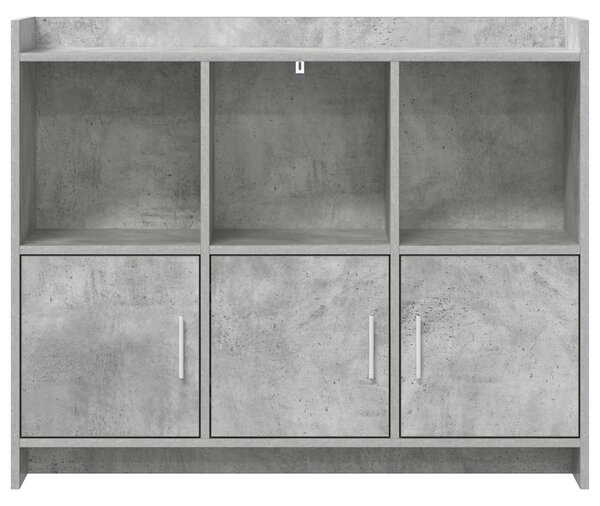 VidaXL Széf Betonszürke 98,5 x 33 x 80 cm Szerelt Fa
