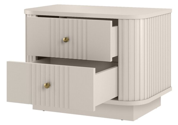Vesper éjjeliszekrény készlet 2 db-os 56 cm - kasmír / arany fogantyúk