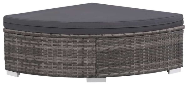 VidaXL Polyrattan Kerti Ülőgarnitúra - 6 részes - Szürke
