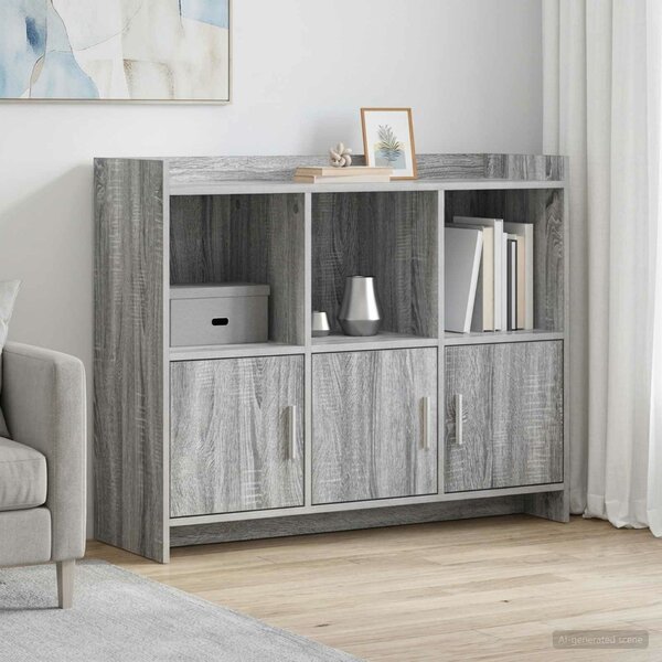 VidaXL Széf Szürke Sonoma 98,5 x 33 x 80 cm Szerelt Fa