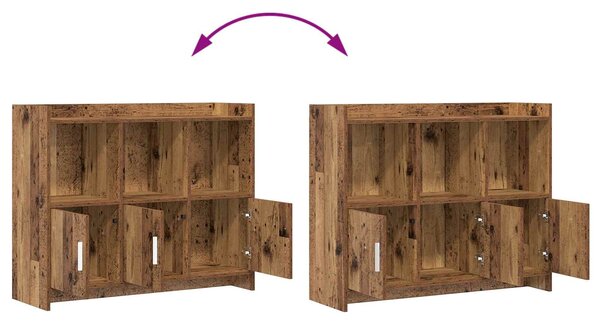 VidaXL Széf Antik Fa 98,5 x 33 x 80 cm Szerelt Fa