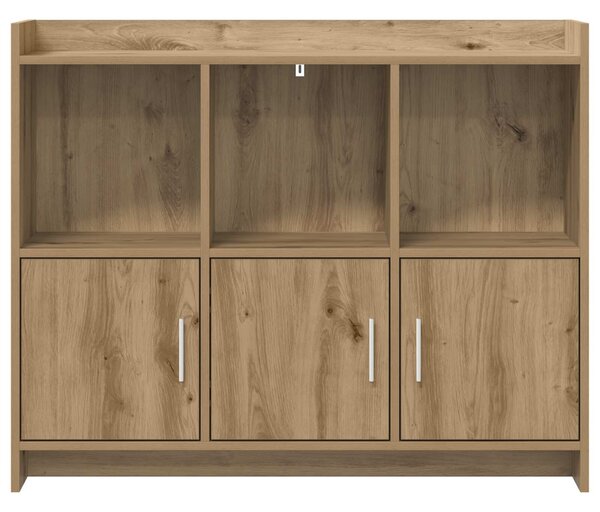 VidaXL Széf Kézműves Tölgy 98,5 x 33 x 80 cm Szerelt Fa