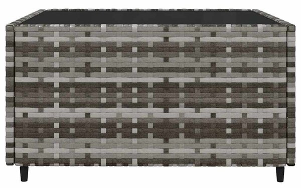 3 részes szürke polyrattan kerti ülőgarnitúra párnákkal