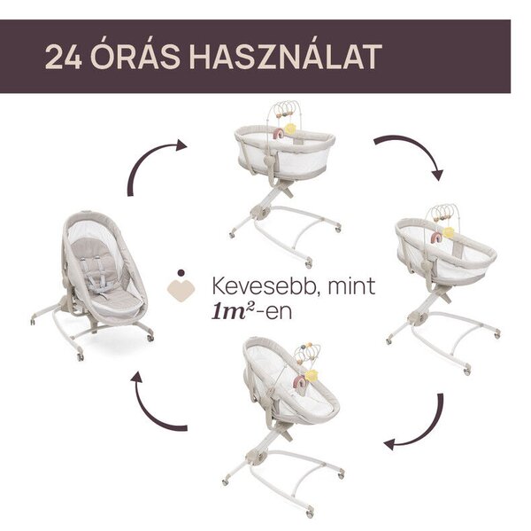 Baby Hug Armonia 4in1 bölcső-asztali szék 0 - 15 kg, 0- 36 hó