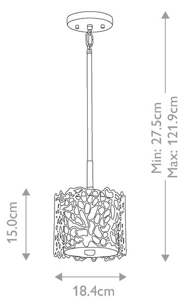 Kichler modern függeszték silver coral ezüst elsklsilvercoralmp