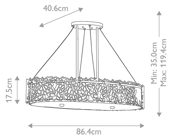 Kichler modern függeszték silver coral ezüst elsklsilvercoralisle