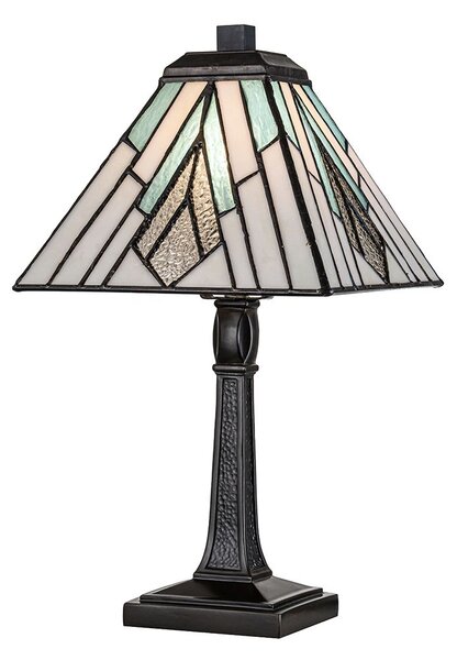 Elstead lighting klasszikus tiffany asztali lámpa alderley barna sokszínű elstf-alderley-tl-m