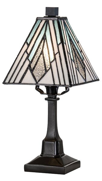 Elstead lighting klasszikus tiffany asztali lámpa alderley barna sokszínű elstf-alderley-tl-s