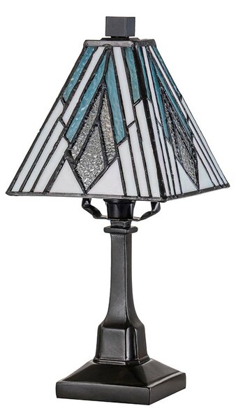 Elstead lighting klasszikus tiffany asztali lámpa alderley barna sokszínű elstf-alderley-tl-s