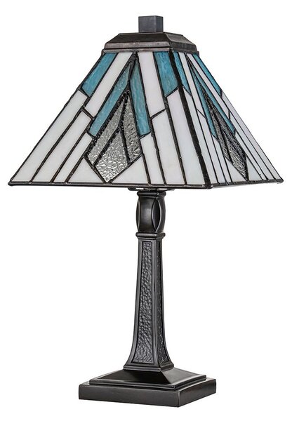 Elstead lighting klasszikus tiffany asztali lámpa alderley barna sokszínű elstf-alderley-tl-m