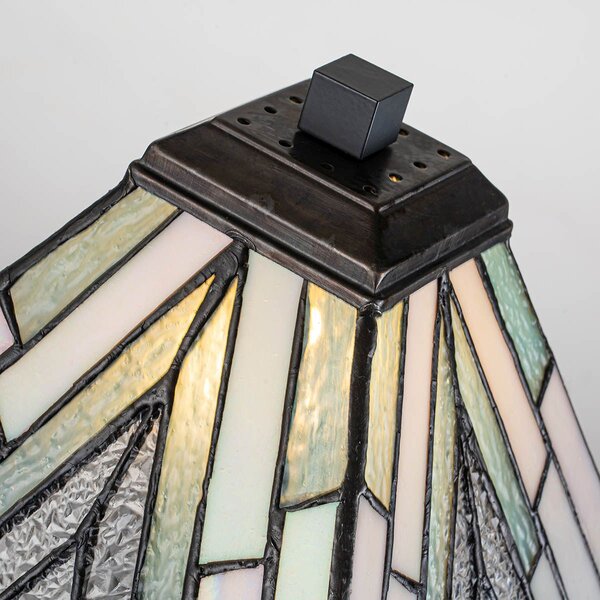 Elstead lighting klasszikus tiffany asztali lámpa alderley barna sokszínű elstf-alderley-tl-m