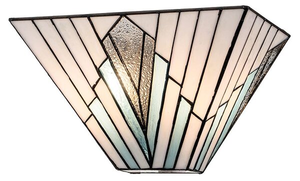 Elstead lighting klasszikus tiffany fali lámpa alderley barna sokszínű elstf-alderley-wu