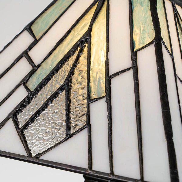 Elstead lighting klasszikus tiffany asztali lámpa alderley barna sokszínű elstf-alderley-tl-m