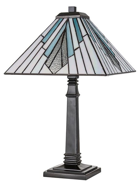 Elstead lighting klasszikus tiffany asztali lámpa alderley barna sokszínű elstf-alderley-tl-l
