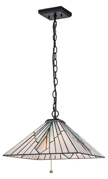 Elstead lighting klasszikus tiffany függeszték alderley barna sokszínű elstf-alderley-p
